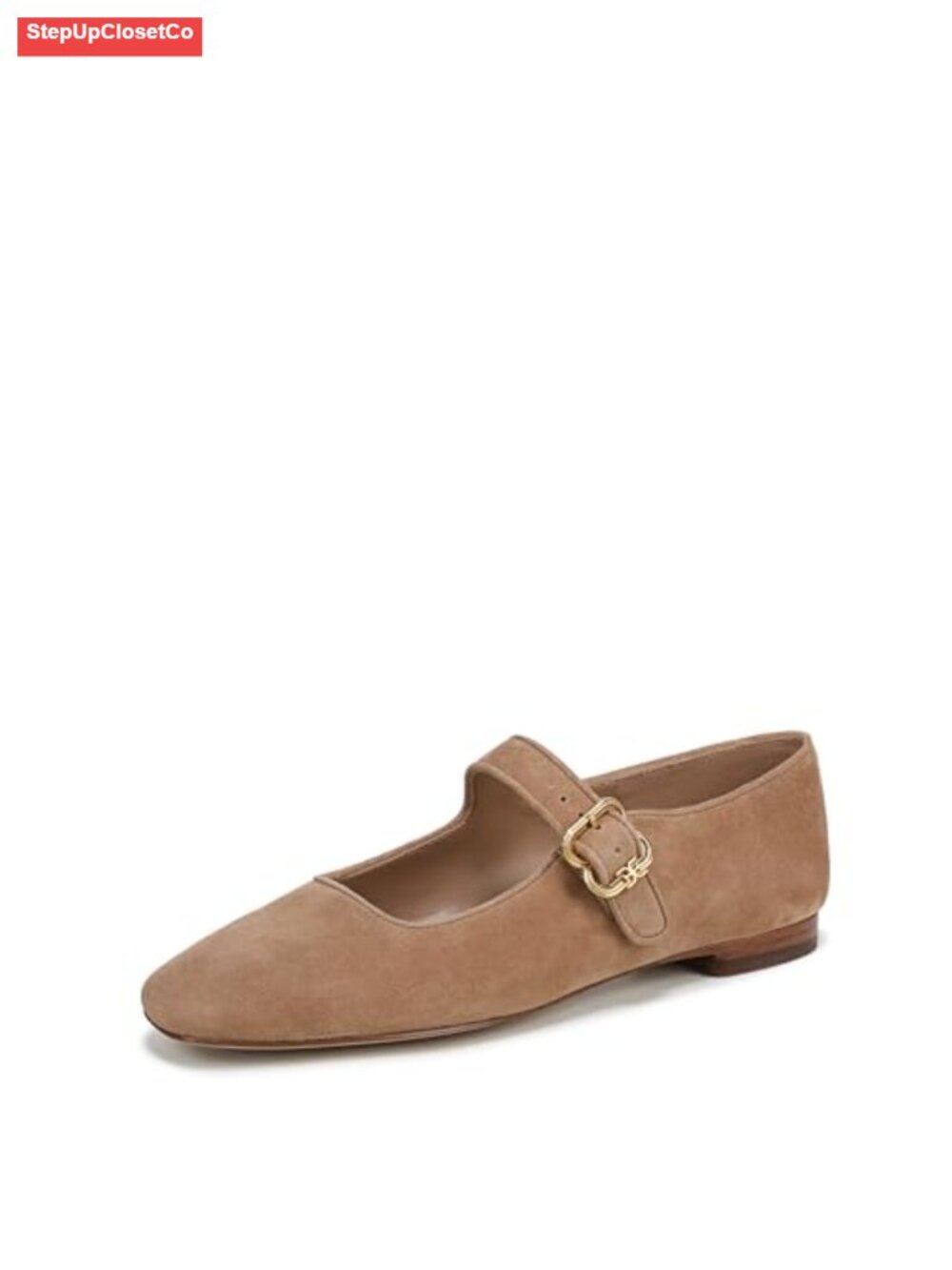 Mesh Ballet Flats Square Toe Buckle Strap Casual Work Shoes